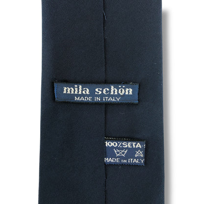 【7536】良品！ミラショーン　ネクタイ　ネイビー系