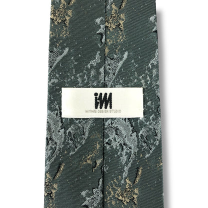 【7537】美品！イッセイミヤケ　ネクタイ　グリーン系