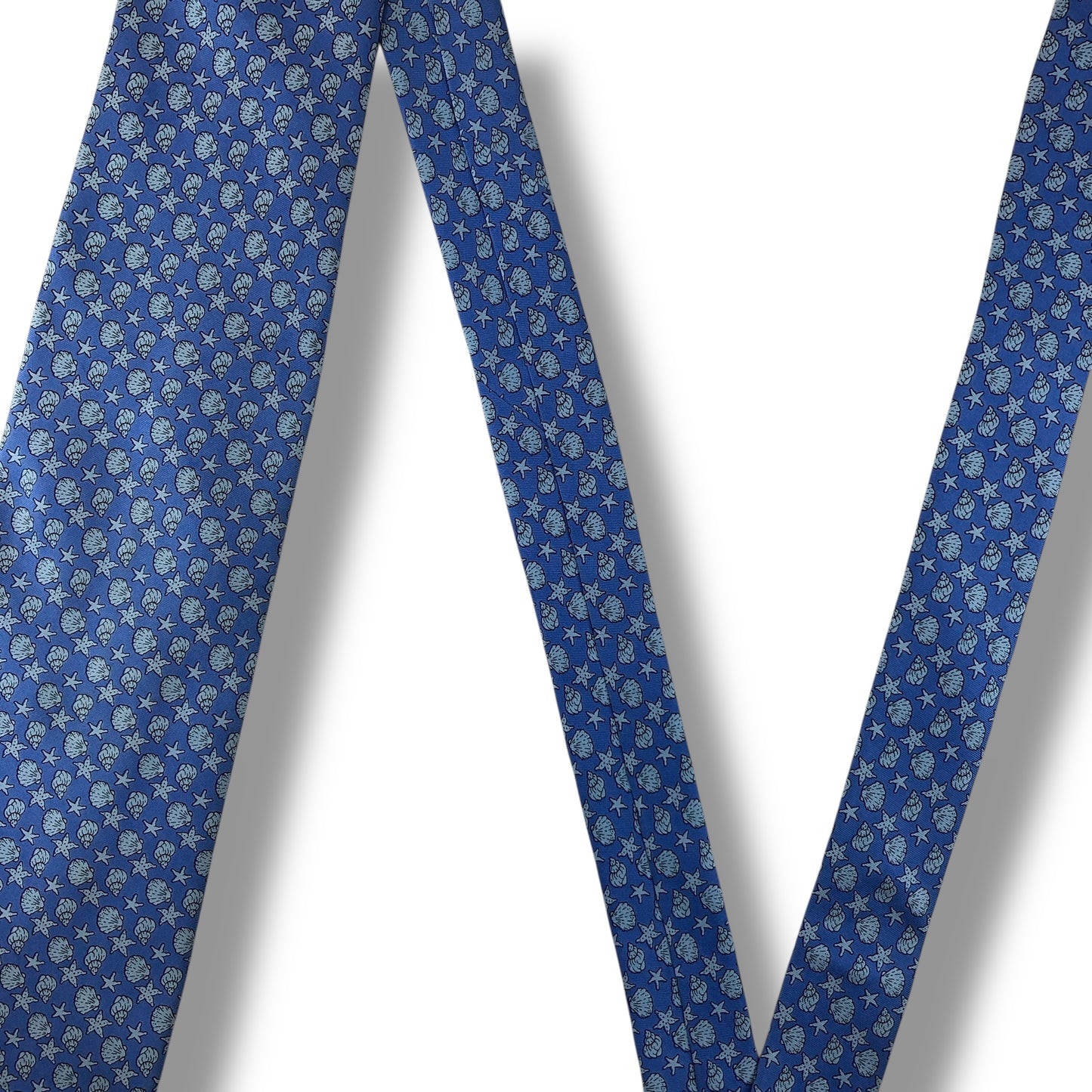 【7538】良品！ブルックスブラザーズ　ネクタイ　水色系　貝殻柄