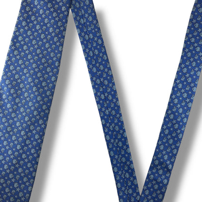 【7538】良品！ブルックスブラザーズ　ネクタイ　水色系　貝殻柄