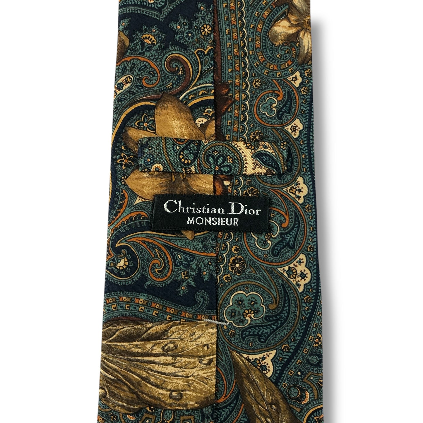 【7541】美品ー良品！クリスチャンディオール　ネクタイ　グリーン系