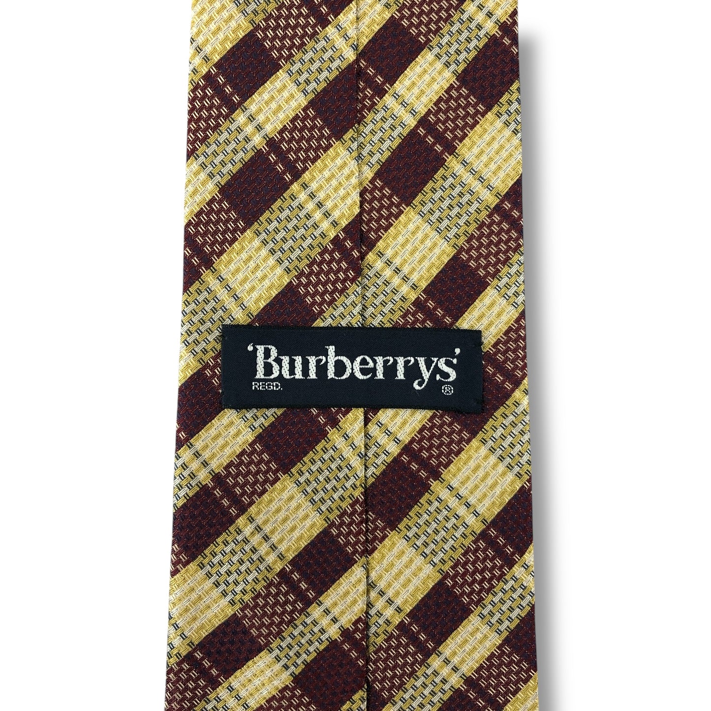 【7542】美品！バーバリー　ネクタイ　赤×黄系　ホースロゴ
