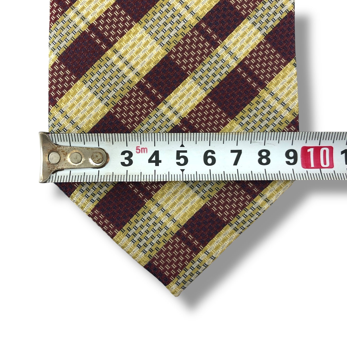 【7542】美品！バーバリー　ネクタイ　赤×黄系　ホースロゴ