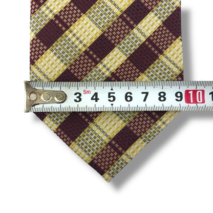 【7542】美品！バーバリー　ネクタイ　赤×黄系　ホースロゴ
