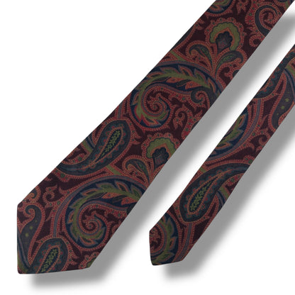 【7543】美品！エトロ　ネクタイ　ボルドー系