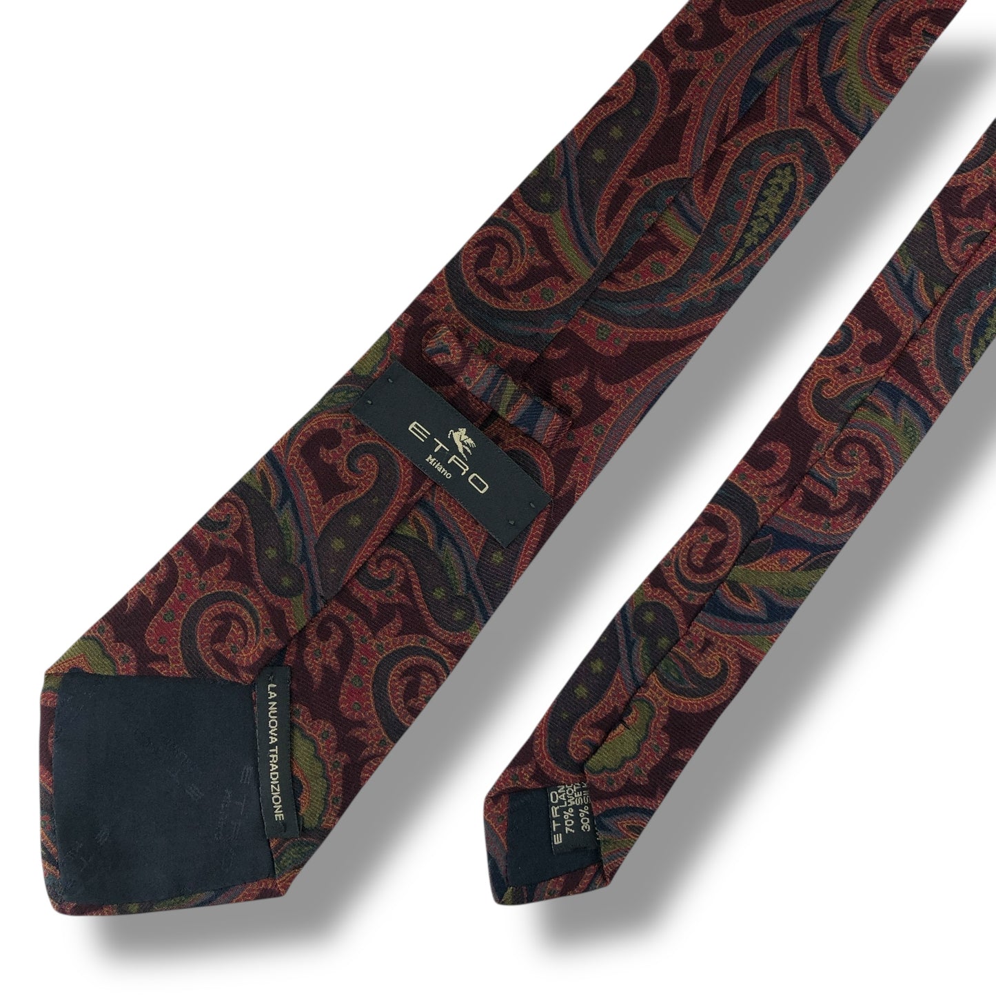 【7543】美品！エトロ　ネクタイ　ボルドー系