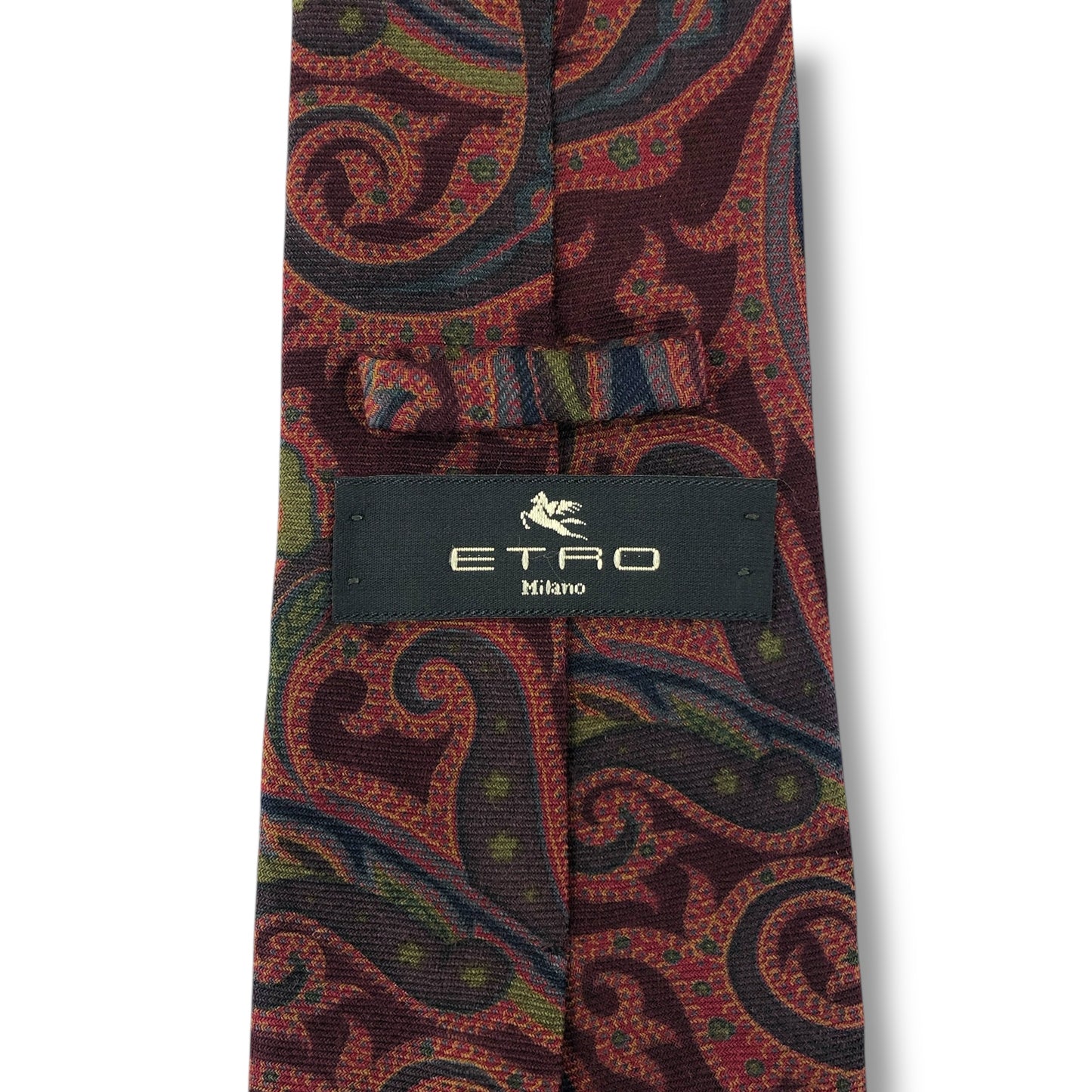 【7543】美品！エトロ　ネクタイ　ボルドー系