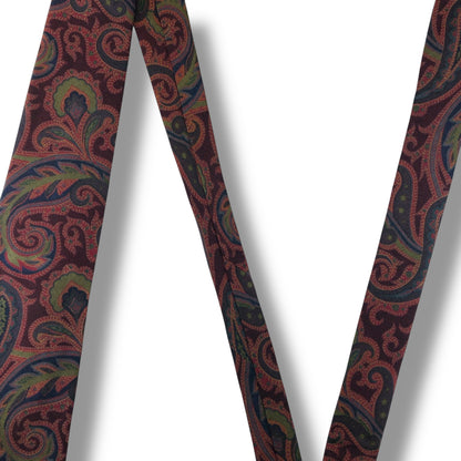 【7543】美品！エトロ　ネクタイ　ボルドー系