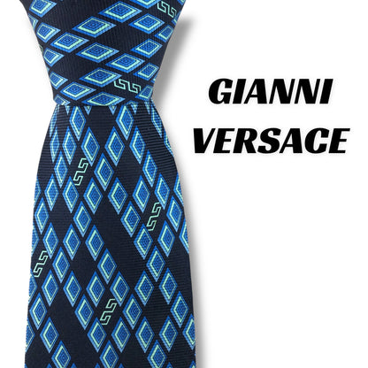 【7544】良品！ジャンニヴェルサーチ　ネクタイ　ブルー系