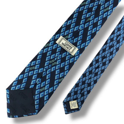【7544】良品！ジャンニヴェルサーチ　ネクタイ　ブルー系