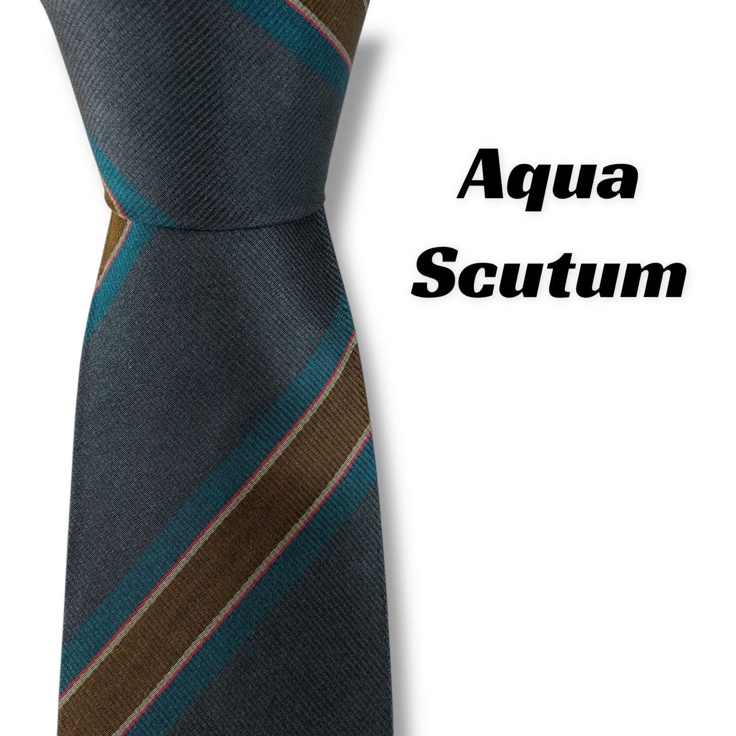 【7545】良品！アクアスキュータム　ネクタイ　グレー系