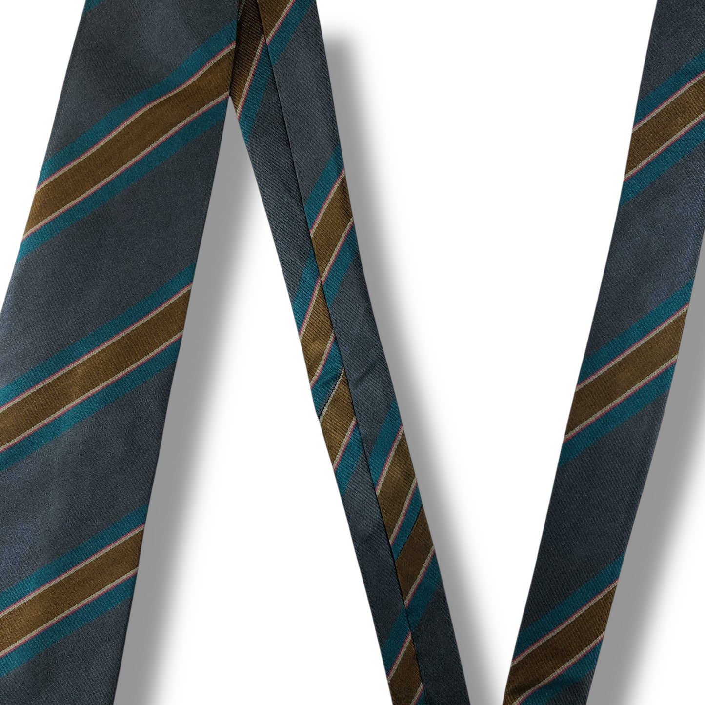 【7545】良品！アクアスキュータム　ネクタイ　グレー系