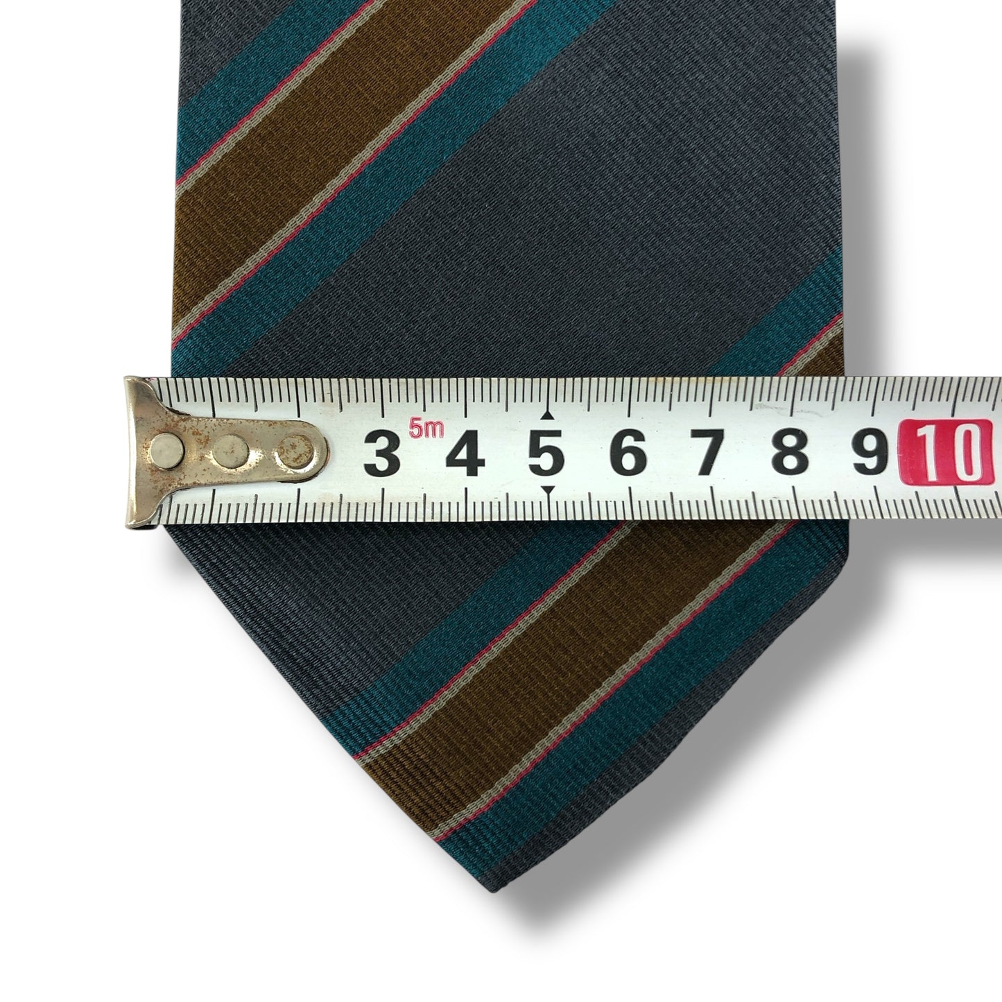 【7545】良品！アクアスキュータム　ネクタイ　グレー系