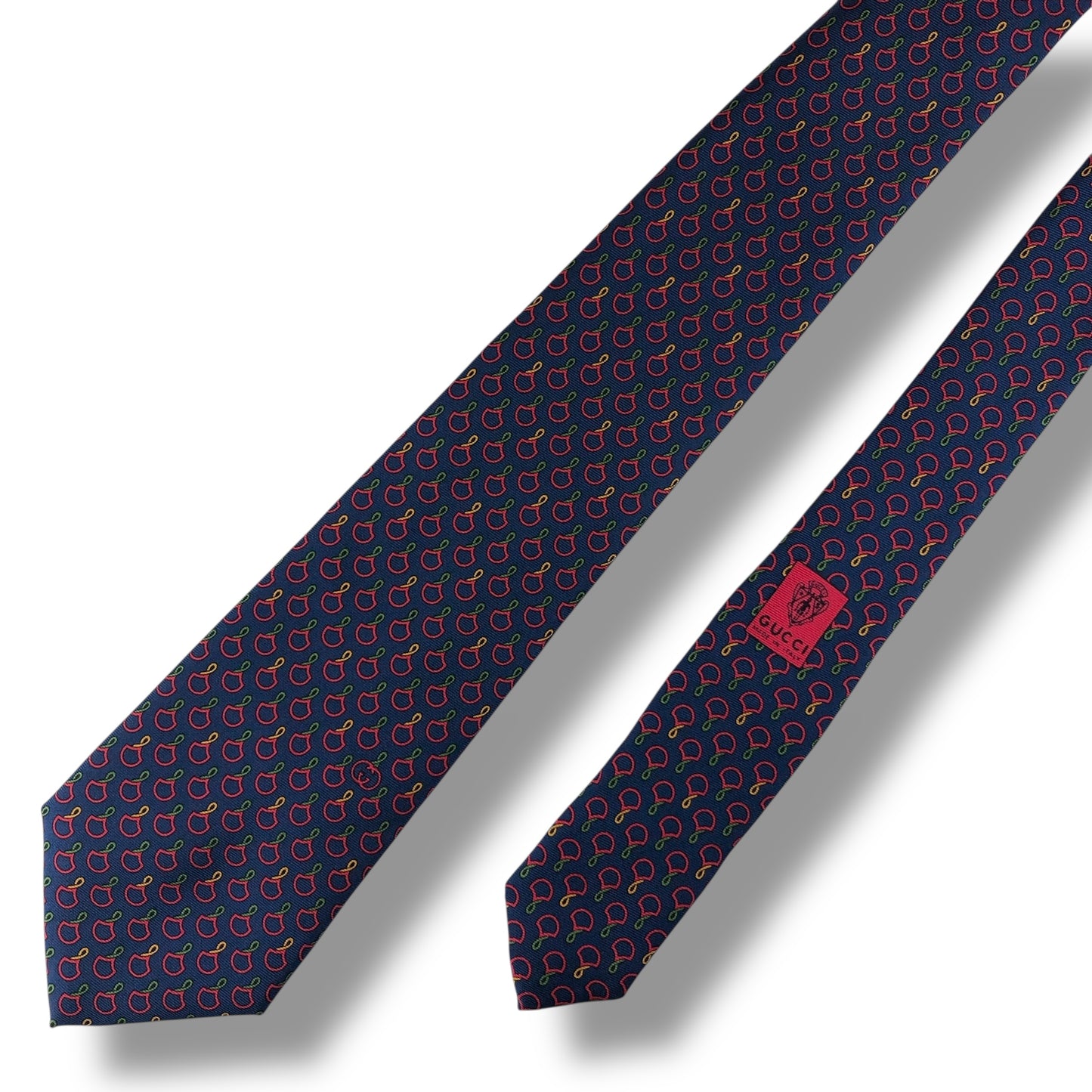 【7546】美品ー良品！グッチ　 ネクタイ　ネイビー系