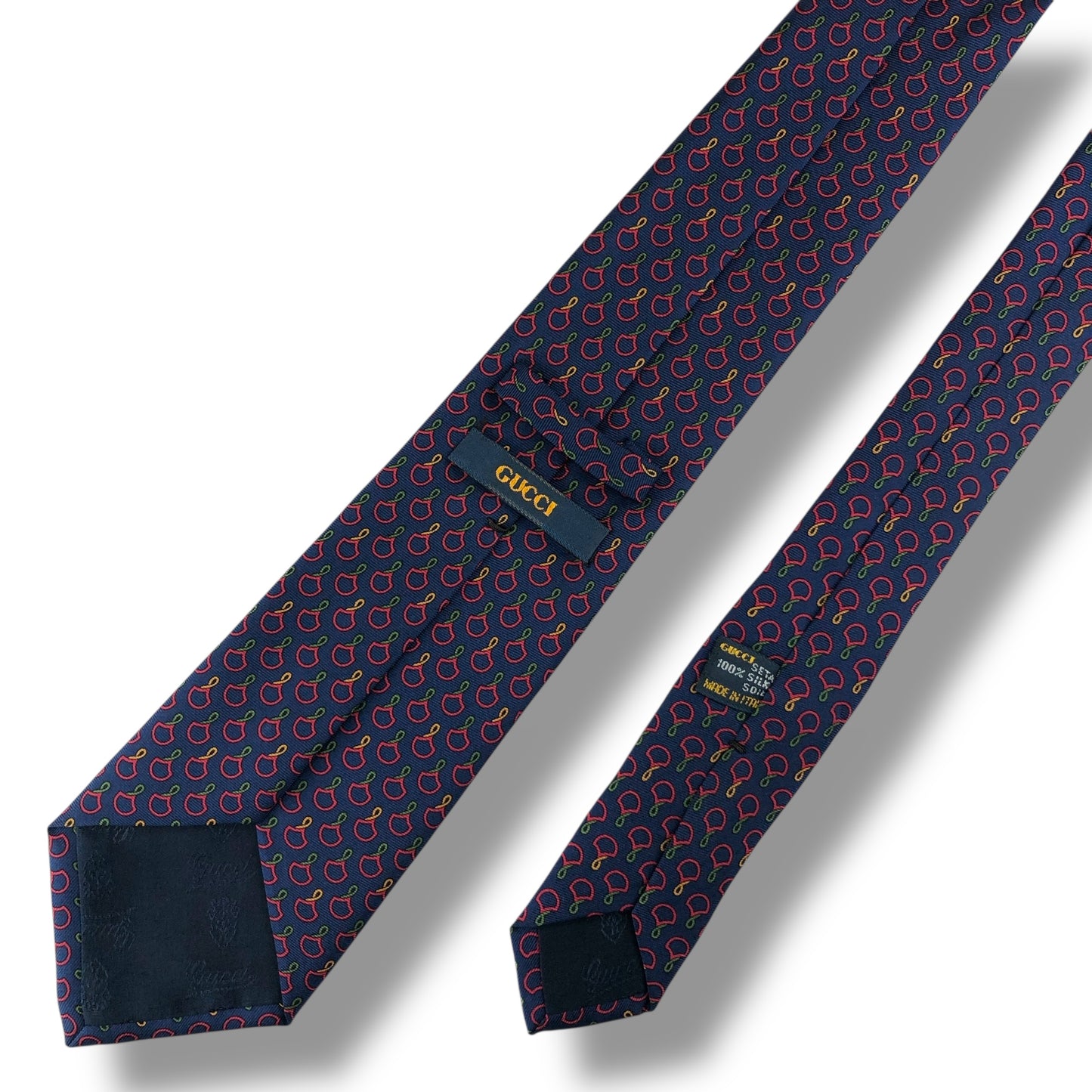 【7546】美品ー良品！グッチ　 ネクタイ　ネイビー系