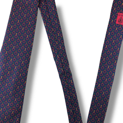 【7546】美品ー良品！グッチ　 ネクタイ　ネイビー系