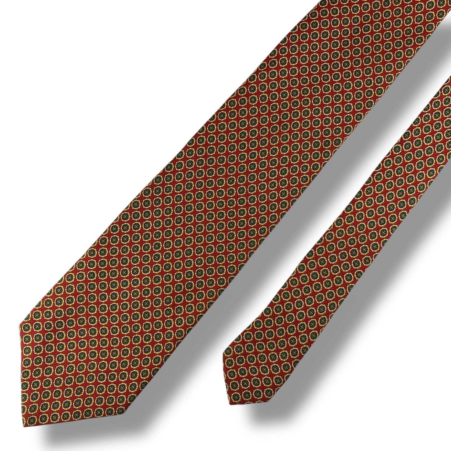 【7547】良品！ピエールバルマン　ネクタイ　赤茶系