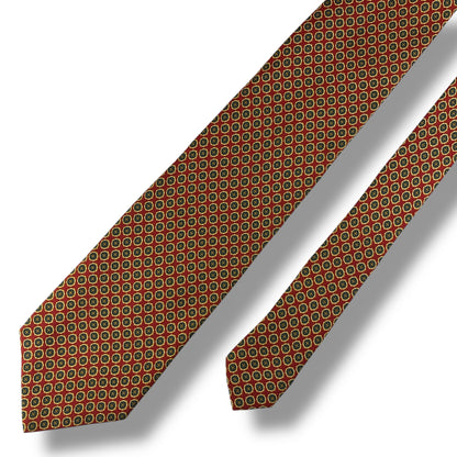 【7547】良品！ピエールバルマン　ネクタイ　赤茶系