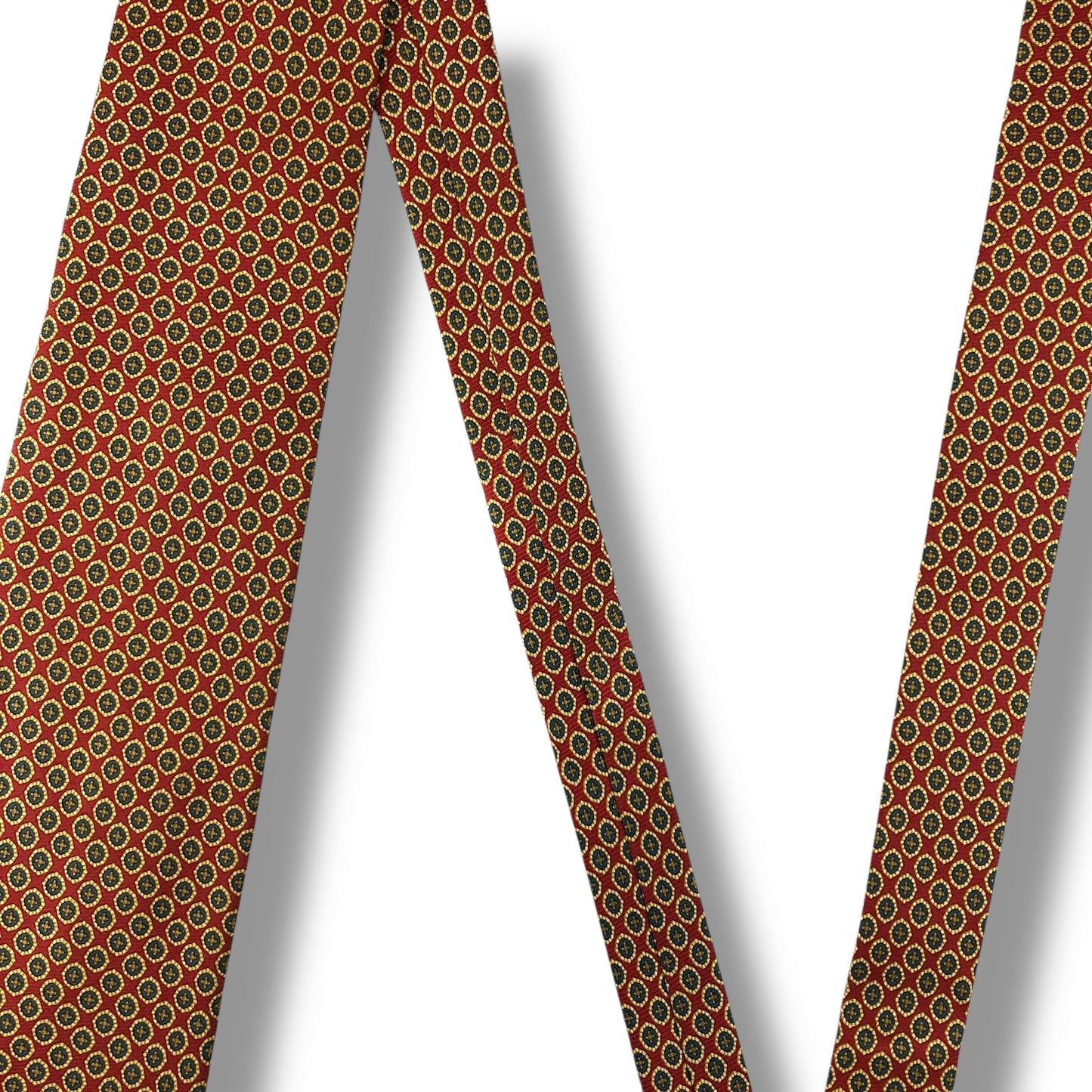 【7547】良品！ピエールバルマン　ネクタイ　赤茶系