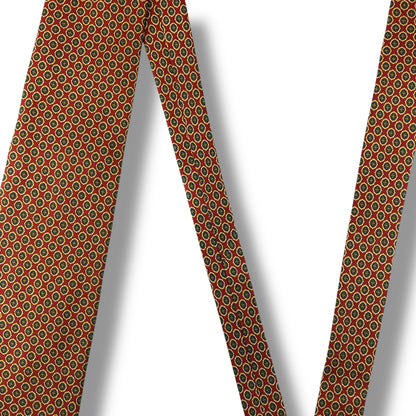 【7547】良品！ピエールバルマン　ネクタイ　赤茶系