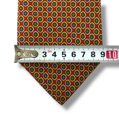 【7547】良品！ピエールバルマン　ネクタイ　赤茶系