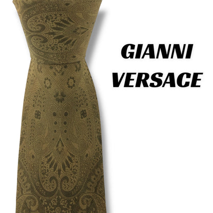 【7548】可品！ジャンニヴェルサーチ　ネクタイ　ブラウン系