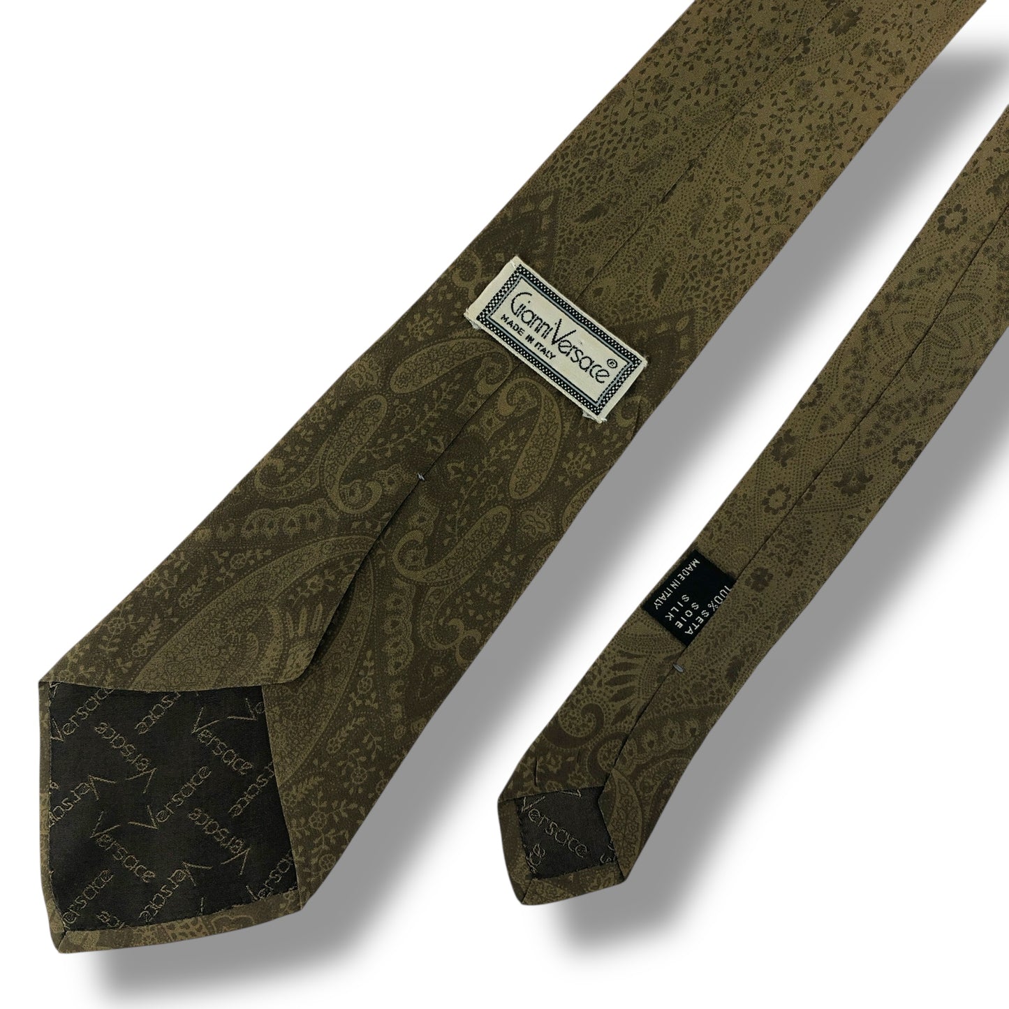 【7548】可品！ジャンニヴェルサーチ　ネクタイ　ブラウン系