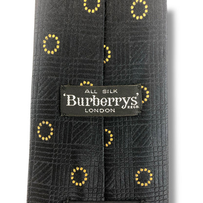 【7551】良品！バーバリー　ネクタイ　ブラック系
