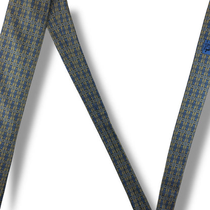 【7552】美品！エルメス　ネクタイ　水色系