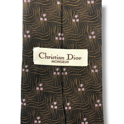 【7555】美品！クリスチャンディオール　ネクタイ　ブラウン系