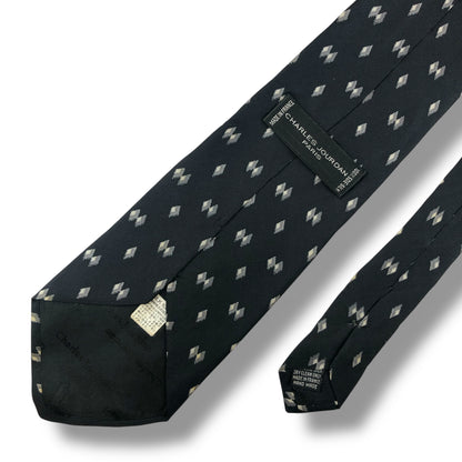 【7556】美品！シャルルジョルダン　ネクタイ　ブラック系