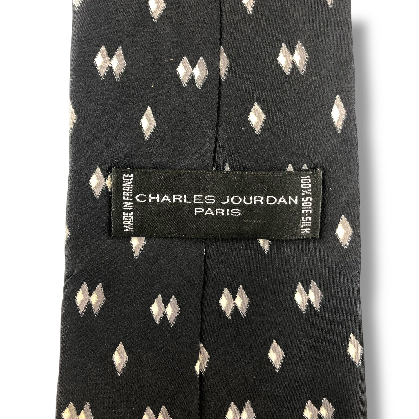 【7556】美品！シャルルジョルダン　ネクタイ　ブラック系