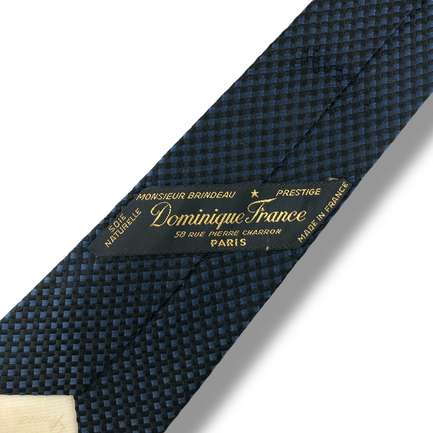 【7558】良品！ドミニクフランス　ネクタイ　ネイビー系