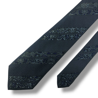 【7559】良品！ミラショーン　ネクタイ　グレーブルー系