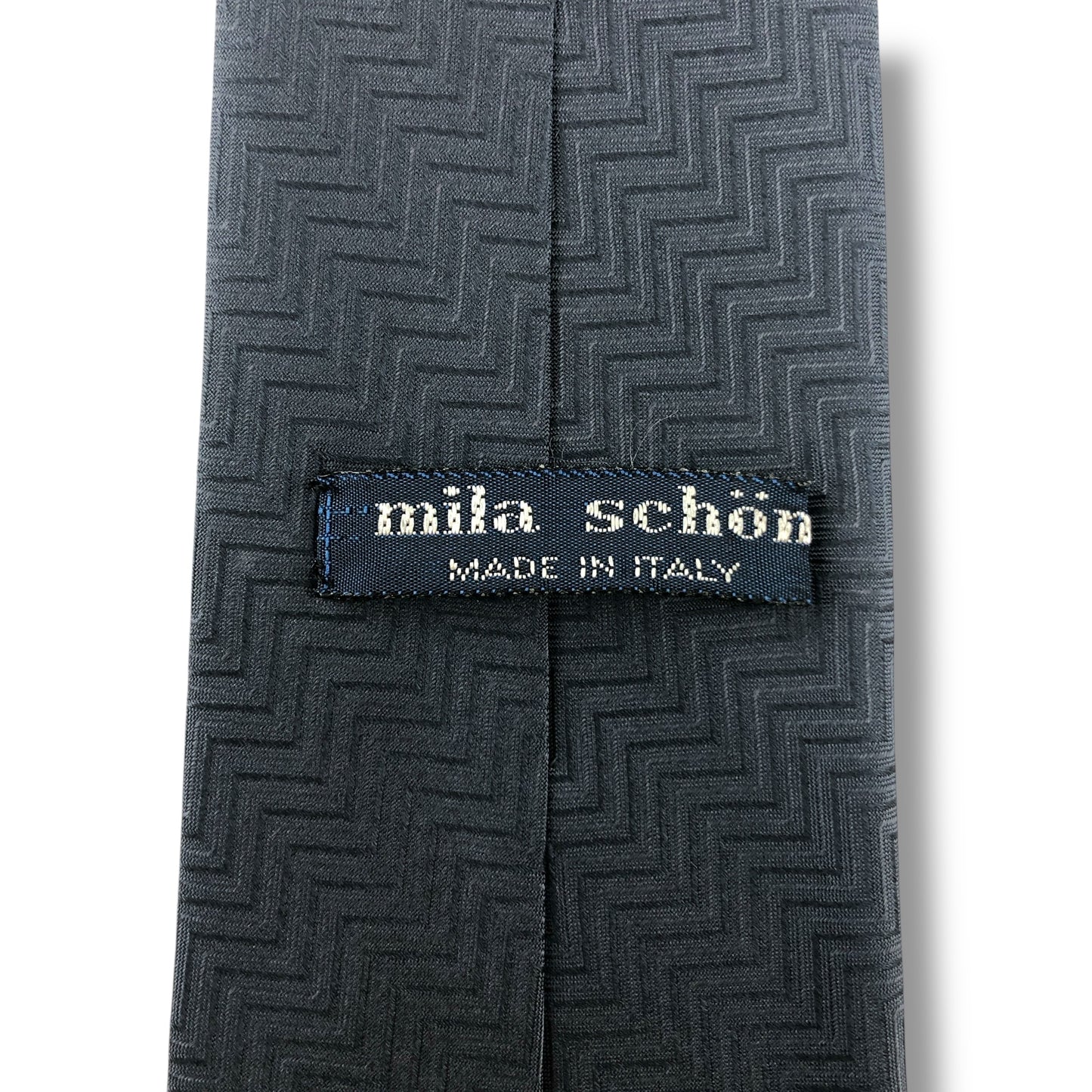 【7559】良品！ミラショーン　ネクタイ　グレーブルー系