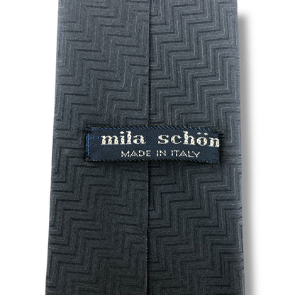 【7559】良品！ミラショーン　ネクタイ　グレーブルー系