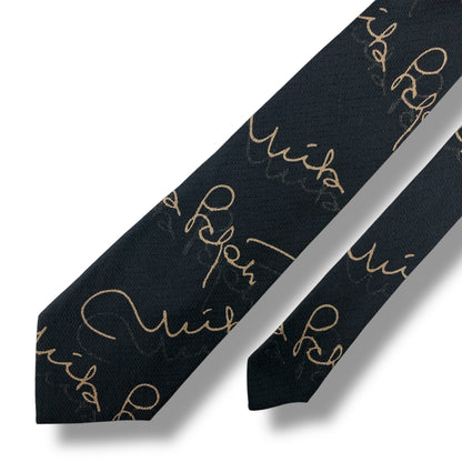 【7560】美品！ミラショーン　ネクタイ　ブラック系