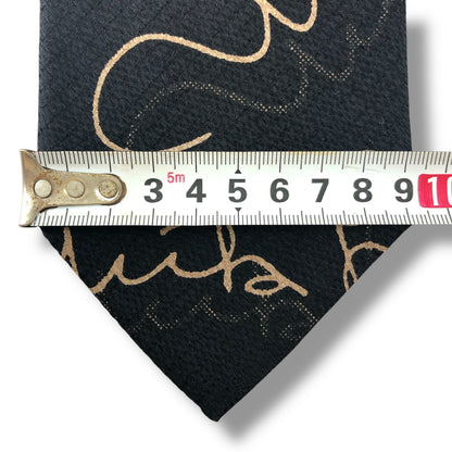 【7560】美品！ミラショーン　ネクタイ　ブラック系