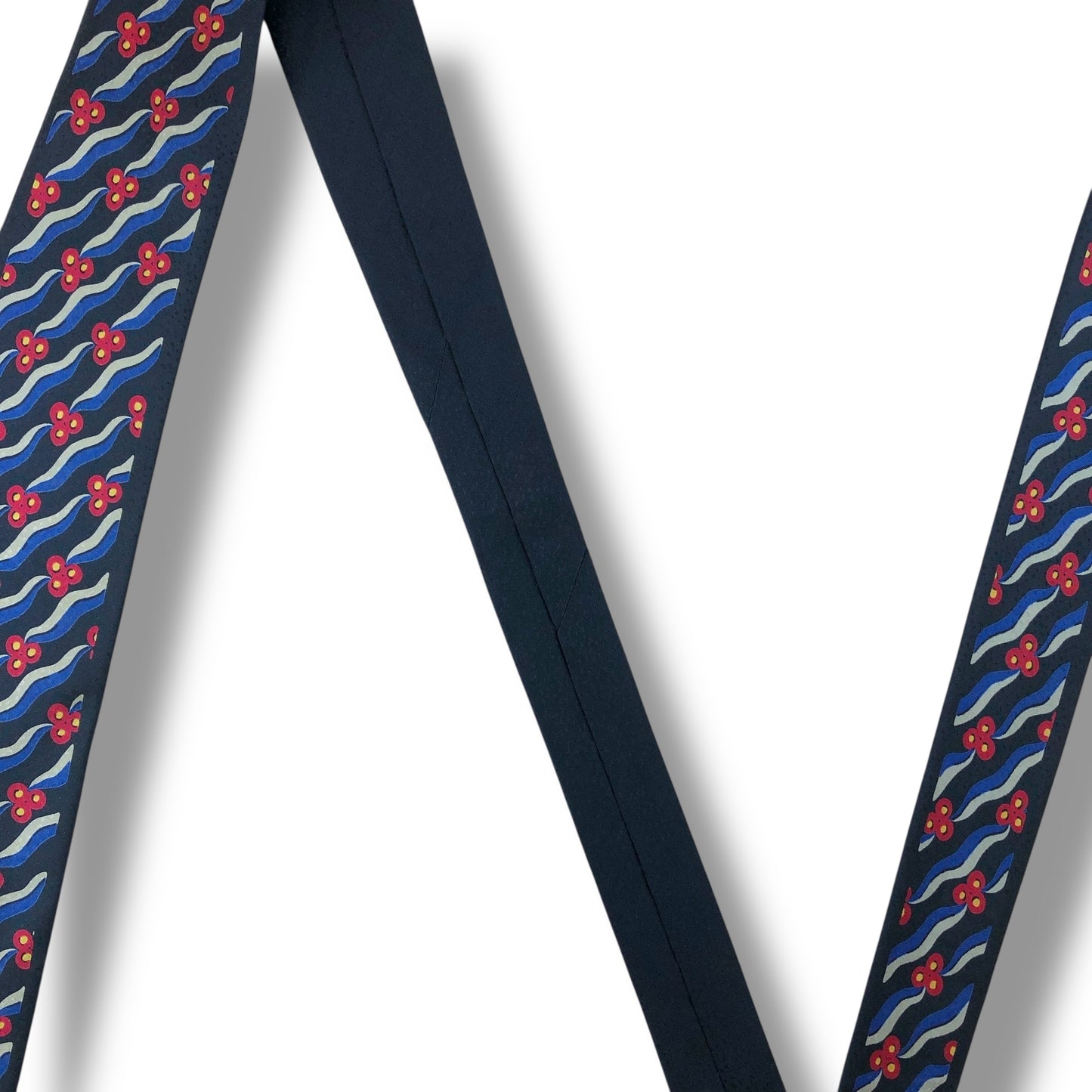 【7562】良品！ミラショーン　ネクタイ　ネイビー系