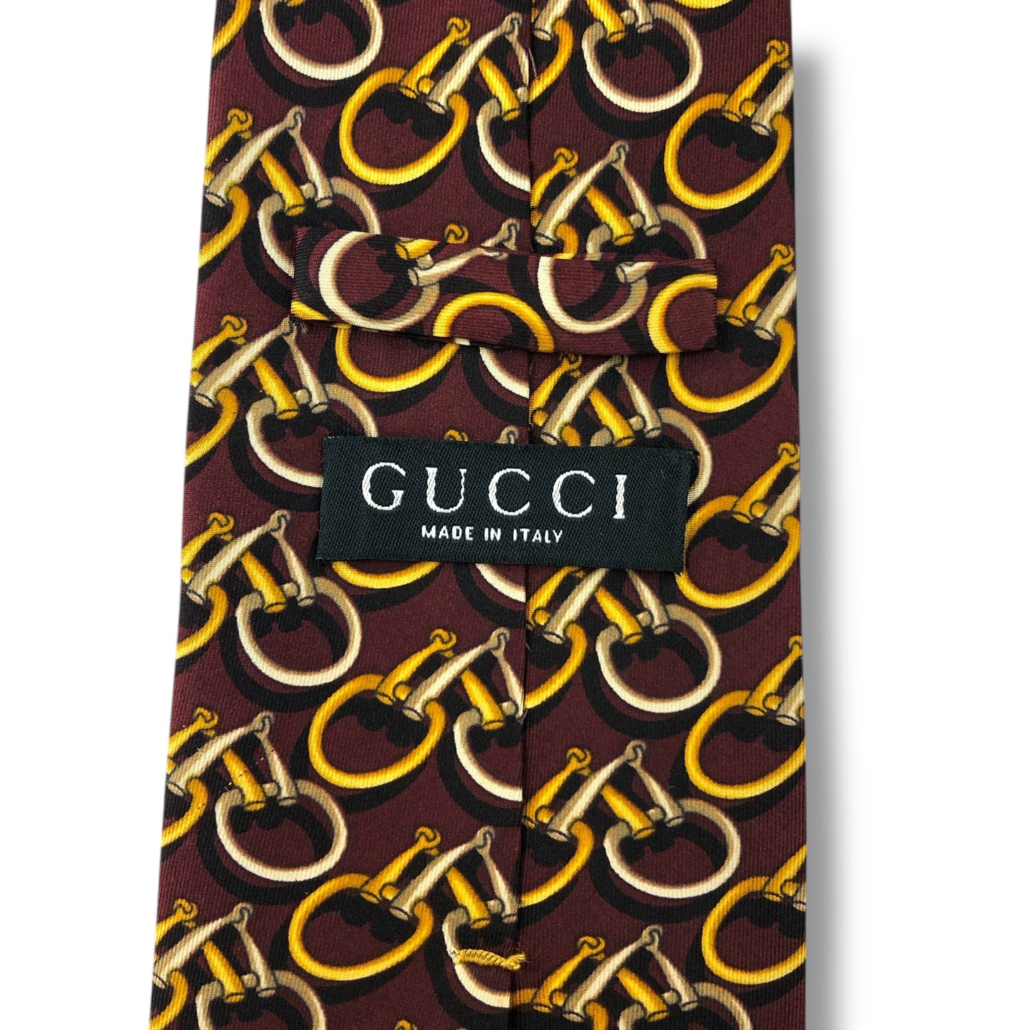【7563】良品！グッチ　ネクタイ　ボルドー系