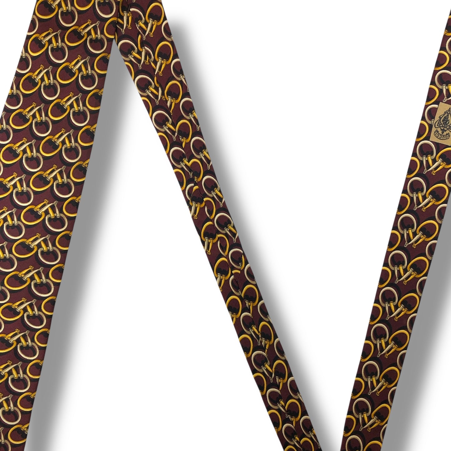 【7563】良品！グッチ　ネクタイ　ボルドー系