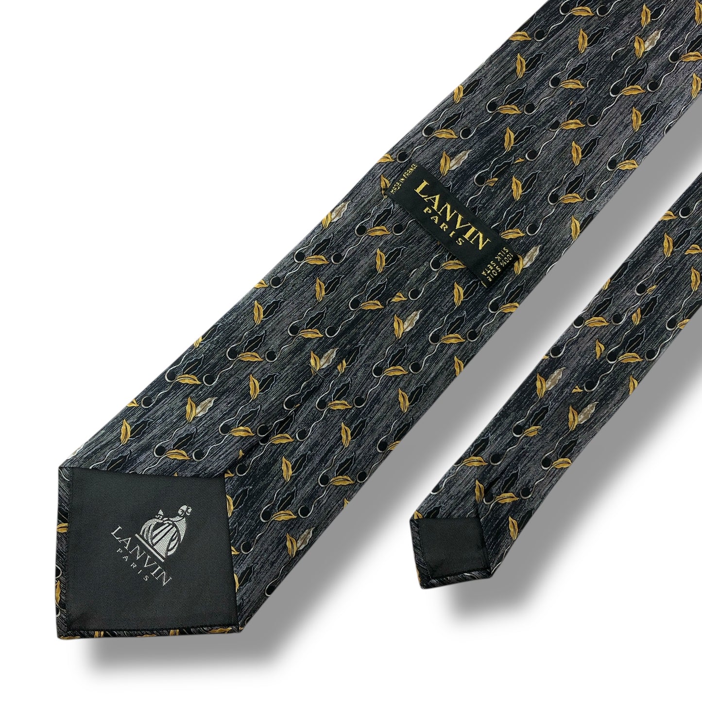 【7564】美品！ランバン　ネクタイ　グレー系