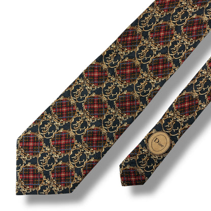 【7568】良品！クリスチャンディオール　ネクタイ　ネイビー系