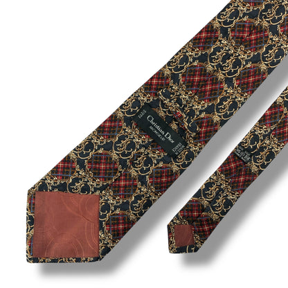 【7568】良品！クリスチャンディオール　ネクタイ　ネイビー系