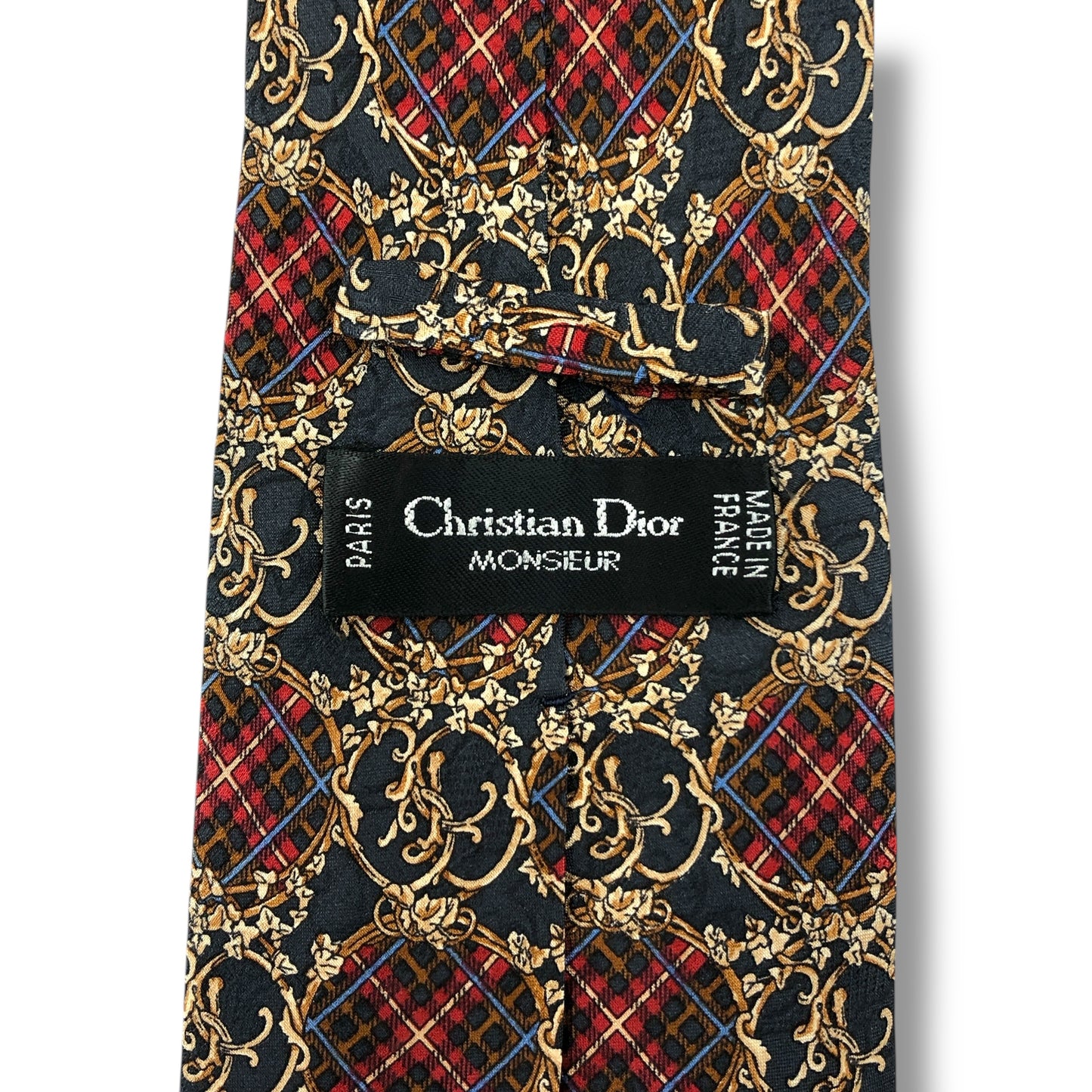 【7568】良品！クリスチャンディオール　ネクタイ　ネイビー系