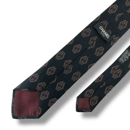 【7569】良品！シャネル　ネクタイ　ブラック系