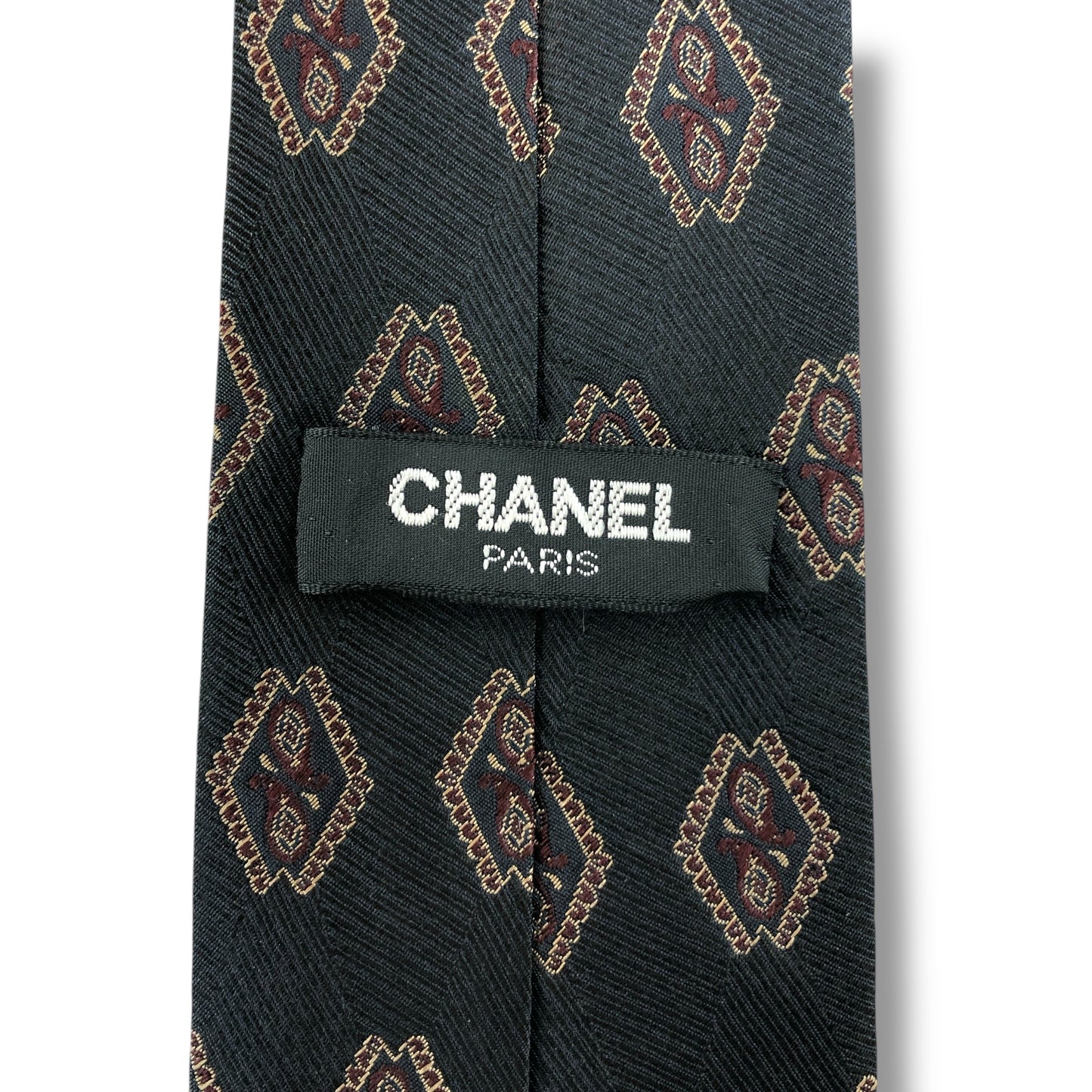 【7569】良品！シャネル　ネクタイ　ブラック系