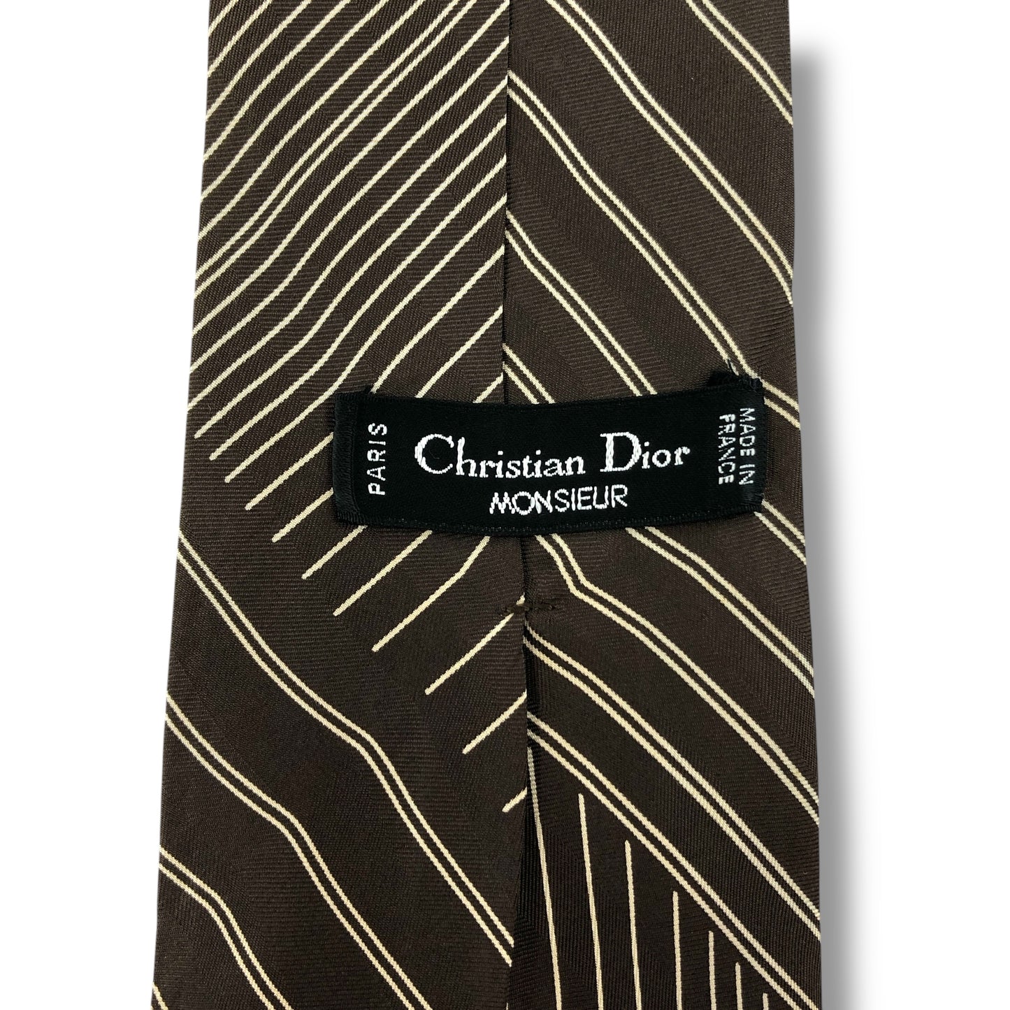 【7572】良品！クリスチャンディオール　ネクタイ　ブラウン系