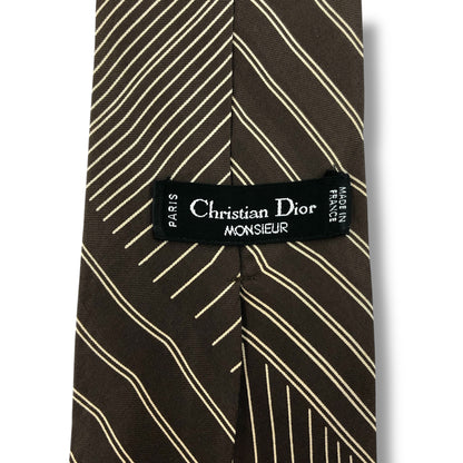 【7572】良品！クリスチャンディオール　ネクタイ　ブラウン系