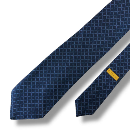 【7573】良品！ブルガリ　ネクタイ　ネイビー系